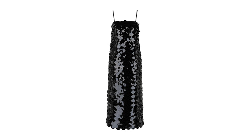 Givenchy Women's Sequin Midi Shift Dress Black