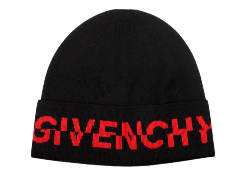 Givenchy Wool Split Logo Hat Black/Red