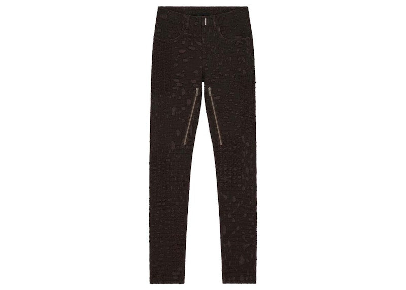 Givenchy Zipped Slim Fit Jeans Dark Brown