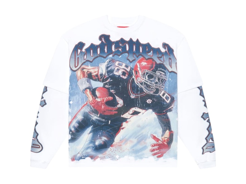Godspeed Endzone Layered L/S Tee White Wash