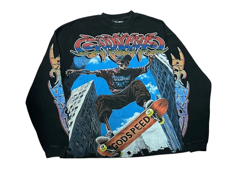 Godspeed Ollie L/S Thermal T-shirt Black Wash