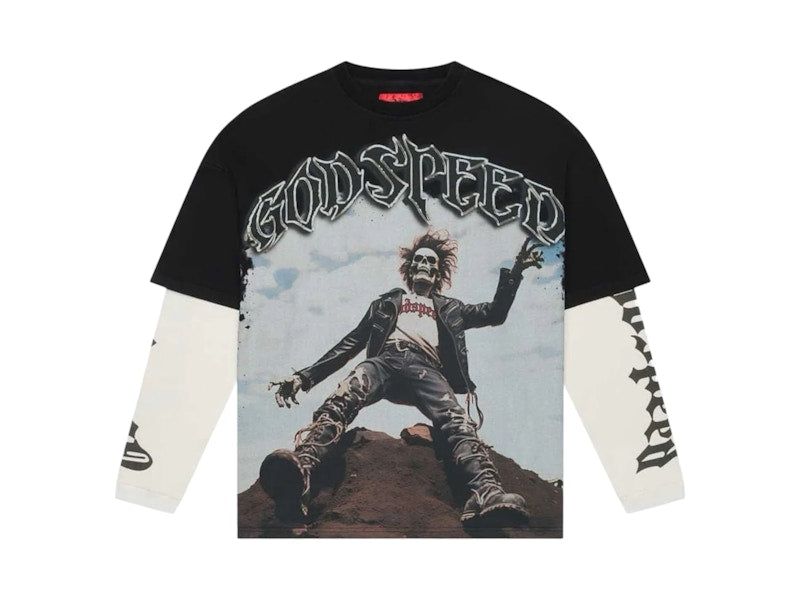Godspeed Rocker Thermal Layered T-shirt Black Wash