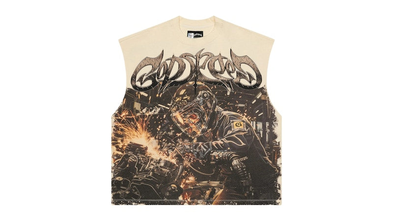 Godspeed Steel Sharpens Steel Sleeveless Shirt Bone