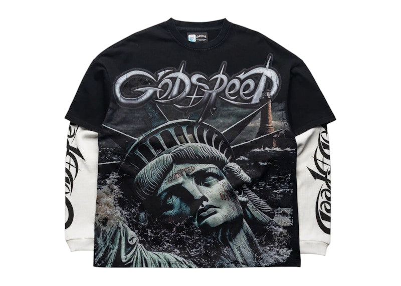 Godspeed Sunken Liberty 2 Layered T-shirt Black