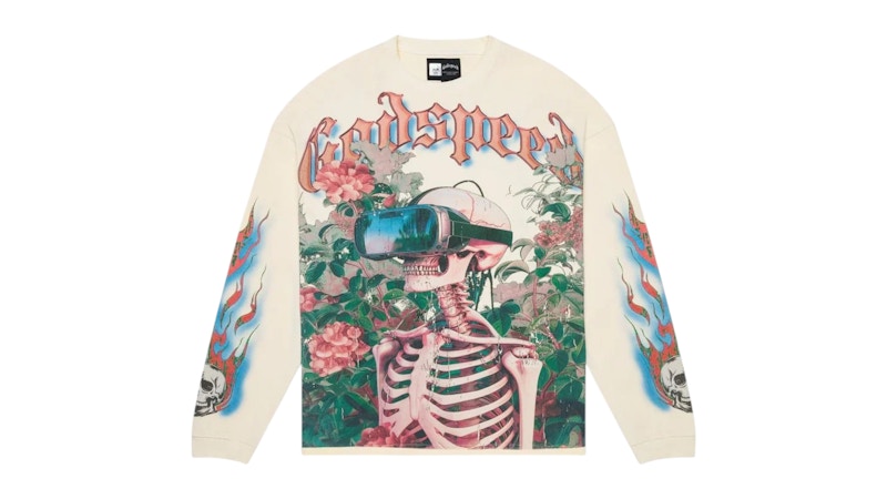 Godspeed Vision Flowers L/S T-shirt Bone