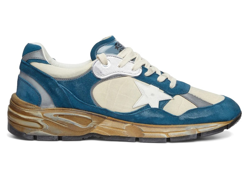 Golden Goose Dad-Star White Beige Octane Blue