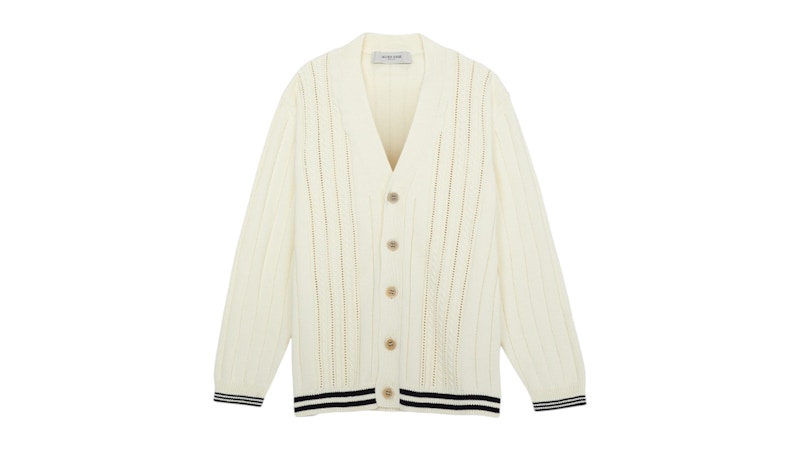 Golden Goose Logo Cardigan Ivory