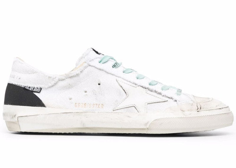 Golden Goose Super-Star Canvas White Black Ice Blue