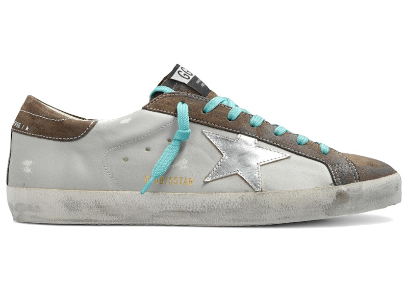 Golden Goose Super-Star Grey Brown Turquoise