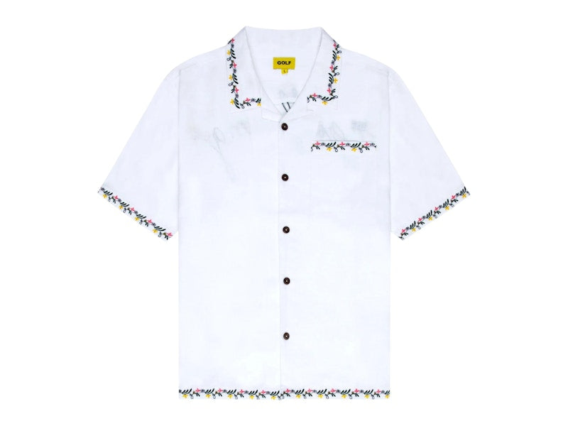 Golf Wang Tyler The Creator Garden Linen Button Up Shirt White