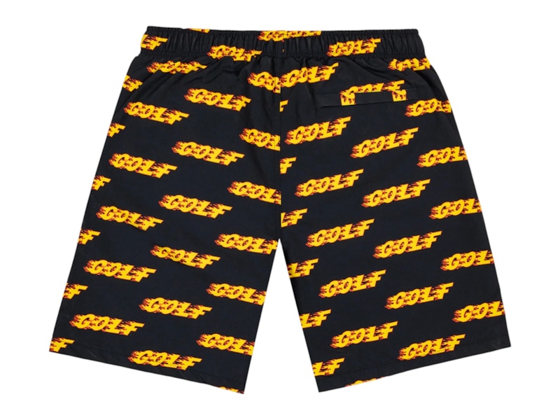 Golf Wang Tyler The Creator Inferno Logo Water Shorts Black