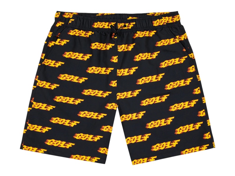 Golf Wang Tyler The Creator Inferno Logo Water Shorts Black