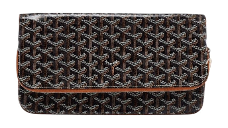 Goyard Saint Marie Clutch Goyardine Black/Brown
