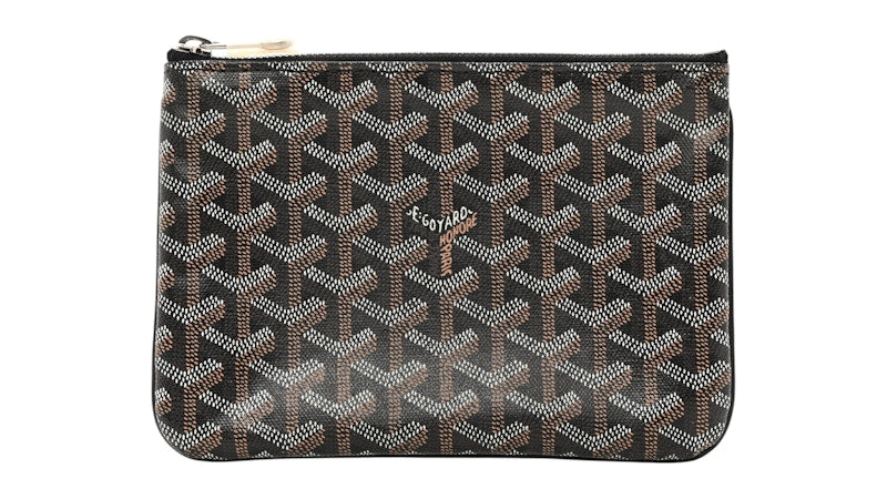 Goyard Senat Pouch Goyardine PM Black/Tan