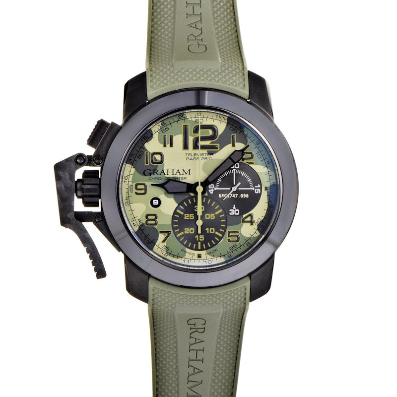 Graham Chronofighter Oversize Black Arrow Green Celsius 2CCAU.G02A.K94N