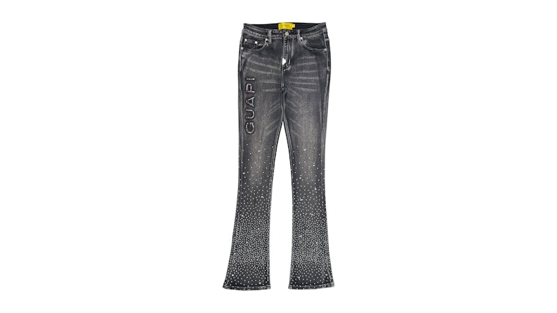 Guapi Iron Grey Embellished Denim Jean Iron Grey