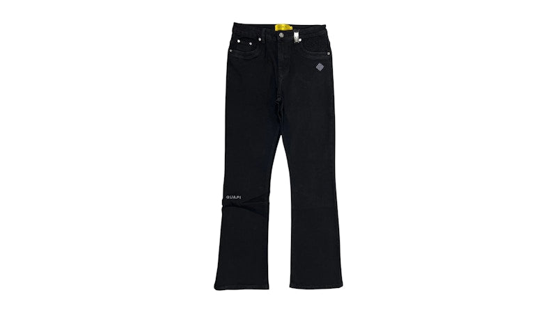 Guapi Obsidian Black Basics Flared Denim Jean Black