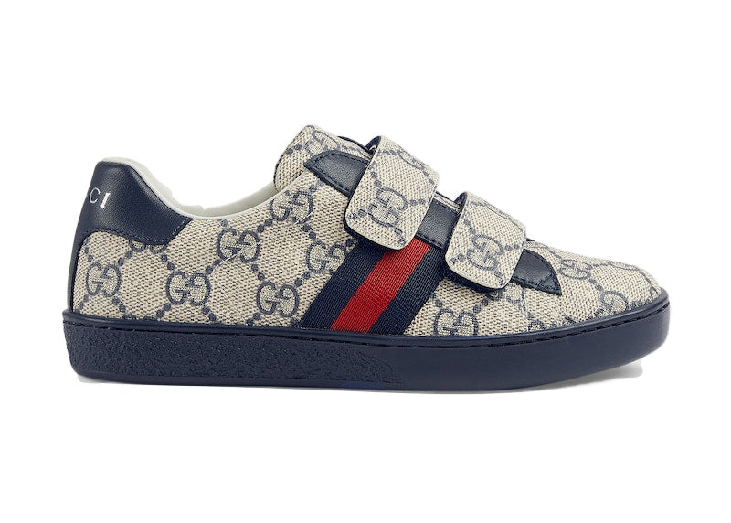 Gucci Ace Strap Sneaker Blue Grey (Kids)