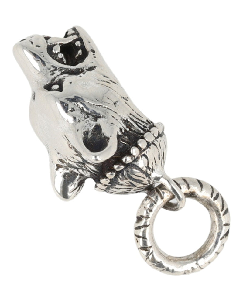 Gucci Anger Forest Wolf Head Charm Silver