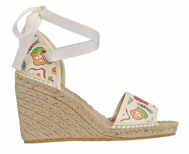 Gucci Animal Print Espadrille White Multi (Women's)