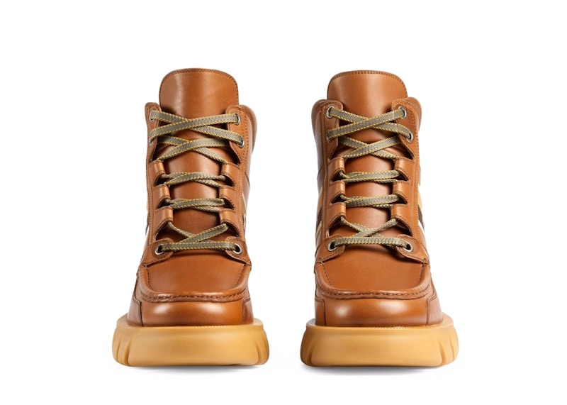 Gucci Ankle Boot with Interlocking G Brown