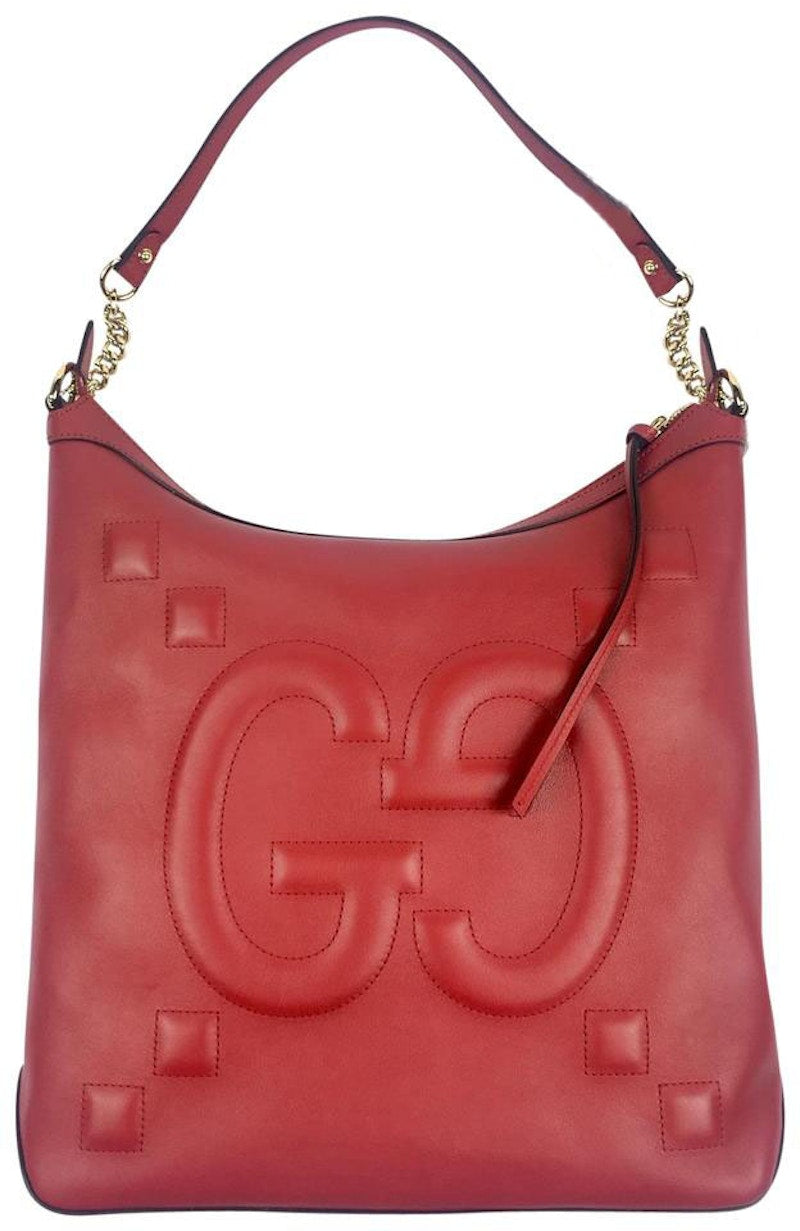 Gucci Apollo Embossed GG Red Hibiscus