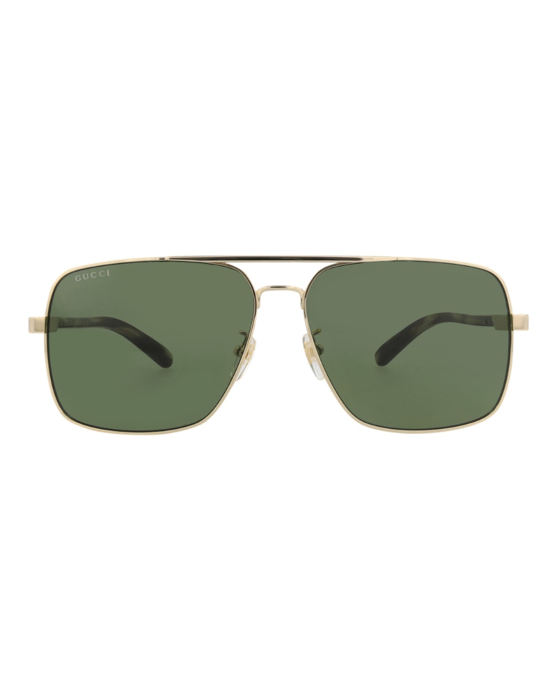Gucci Aviator-Frame Metal Sunglasses GOLD HAVANA GREEN (GG1289S-30013910-003)