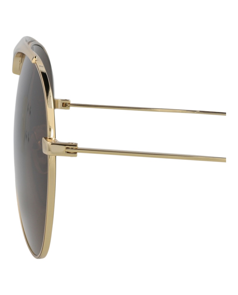 Gucci Aviator-Frame Metal Sunglasses Gold Gold Brown (GG0908S-30010529-001)