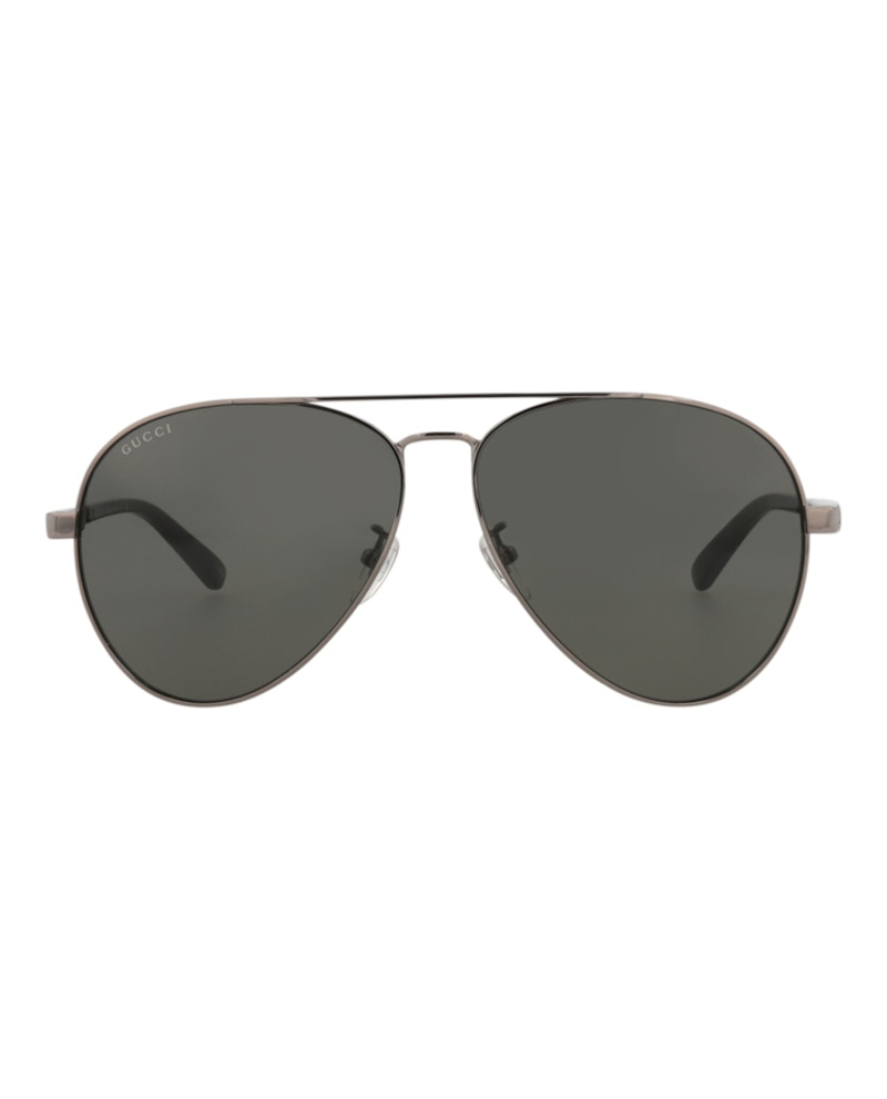 Gucci Aviator-Frame Metal Sunglasses Ruthenium/Black/Grey (GG1288SA-30013891-001)