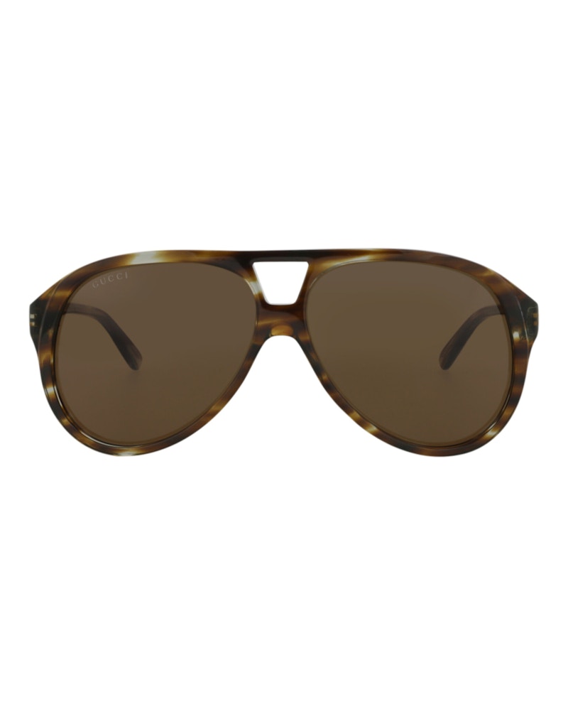 Gucci Aviator-Frame Recycled Acetate Sunglasses Havana Havana Brown (GG1286S-30013856-003)