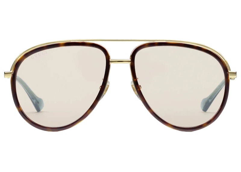 Gucci Aviator Frame Sunglasses Gold-tone (691355 I3330 2374)