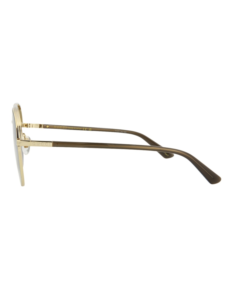 Gucci Aviator Sunglasses Gold/Gold/Brown (GG1098S-30012903-002)