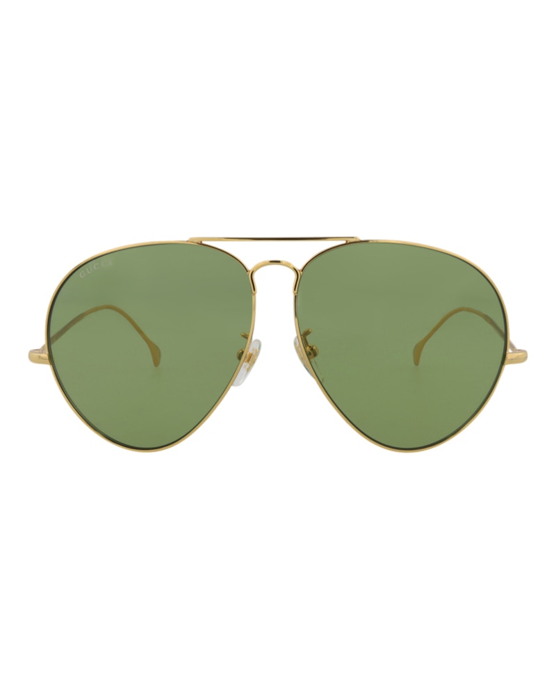Gucci Aviator Sunglasses Gold/Gold/Green (GG1481S-30014511-001)