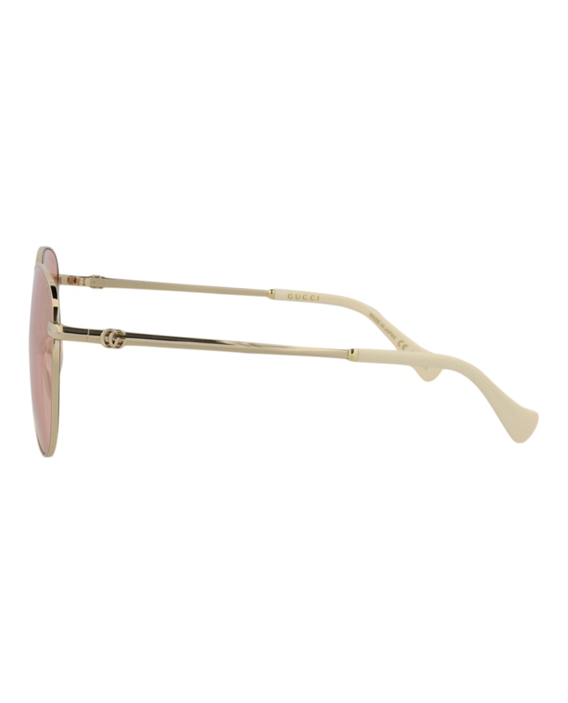 Gucci Aviator Sunglasses Gold/Gold/Pink (GG1419S-30014428-003)