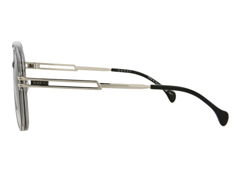 Gucci Aviator Sunglasses Grey/Silver/Grey (GG1104S-30012810-001)