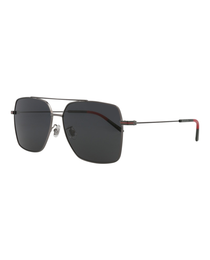 Gucci Aviator Sunglasses Ruthenium/Ruthenium/Grey (GG1053SK-30011661-001)