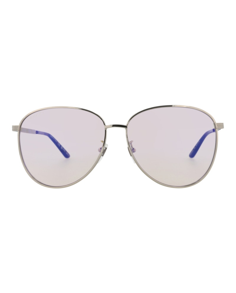 Gucci Aviator Sunglasses Silver/Silver/Yellow (GG0945SA-30010554-005)