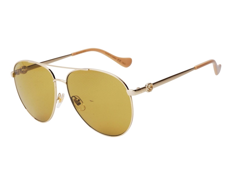 Gucci Aviator Sunglasses Yellow/Gold (GG1088S-003-61)