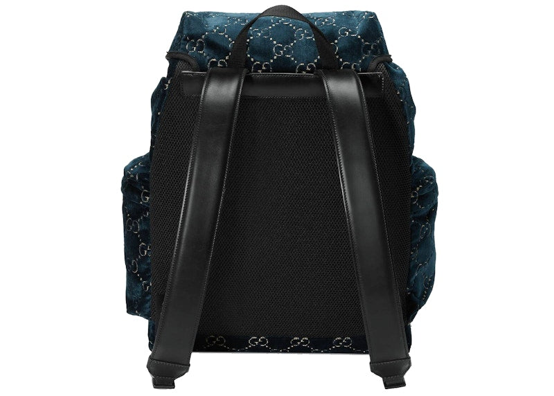 Gucci Backpack GG Velvet Medium Blue