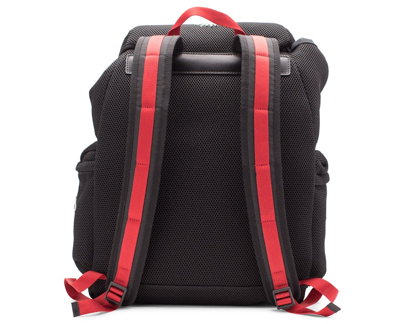 Gucci Mesh Embroidery Backpack Hollywood/UFO/Planet Embroidery Red/Black/Green/