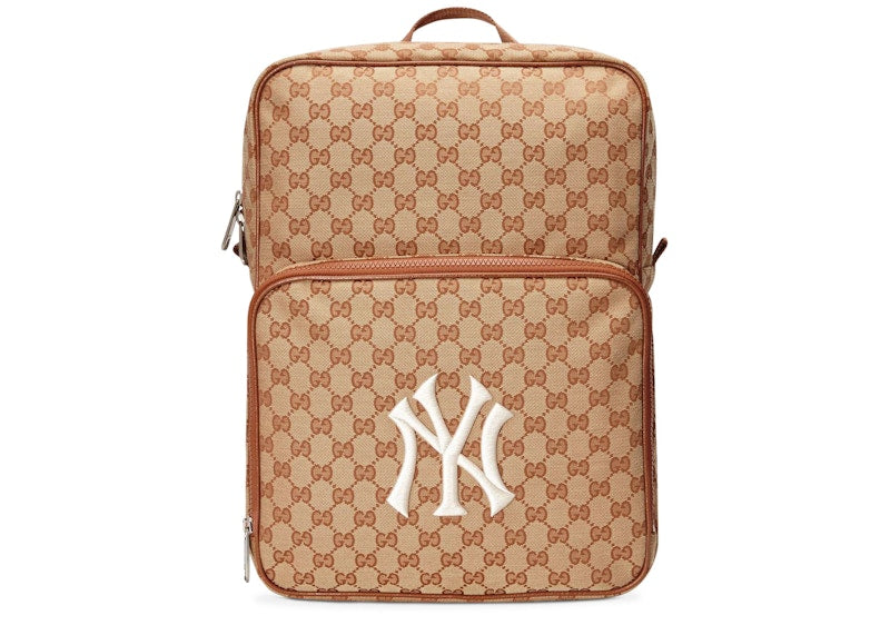 Gucci Backpack NY Yankees Medium Brick Red/Beige