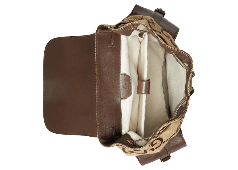 Gucci Backpack with Jumbo GG Camel/Ebony