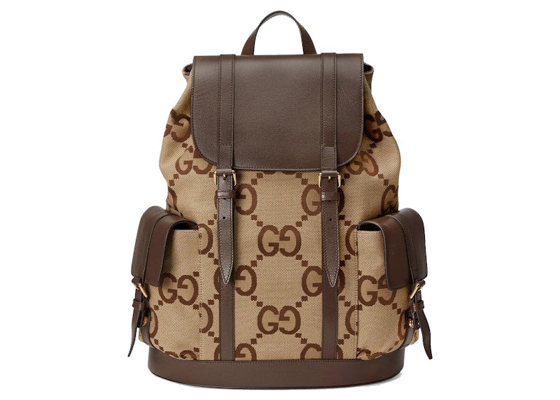 Gucci Backpack with Jumbo GG Camel/Ebony