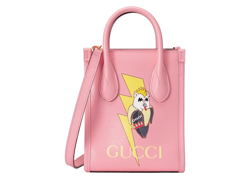 Gucci Bananya Print Mini Tote Bag Light Pink