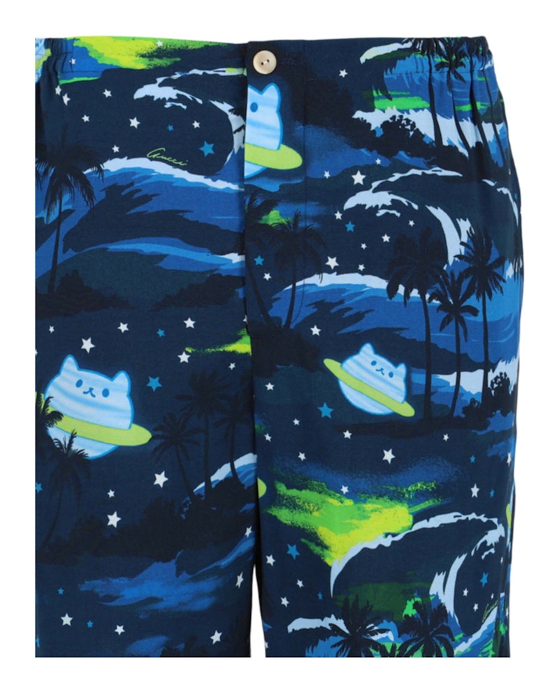 Gucci Bananya Print Shorts Blue