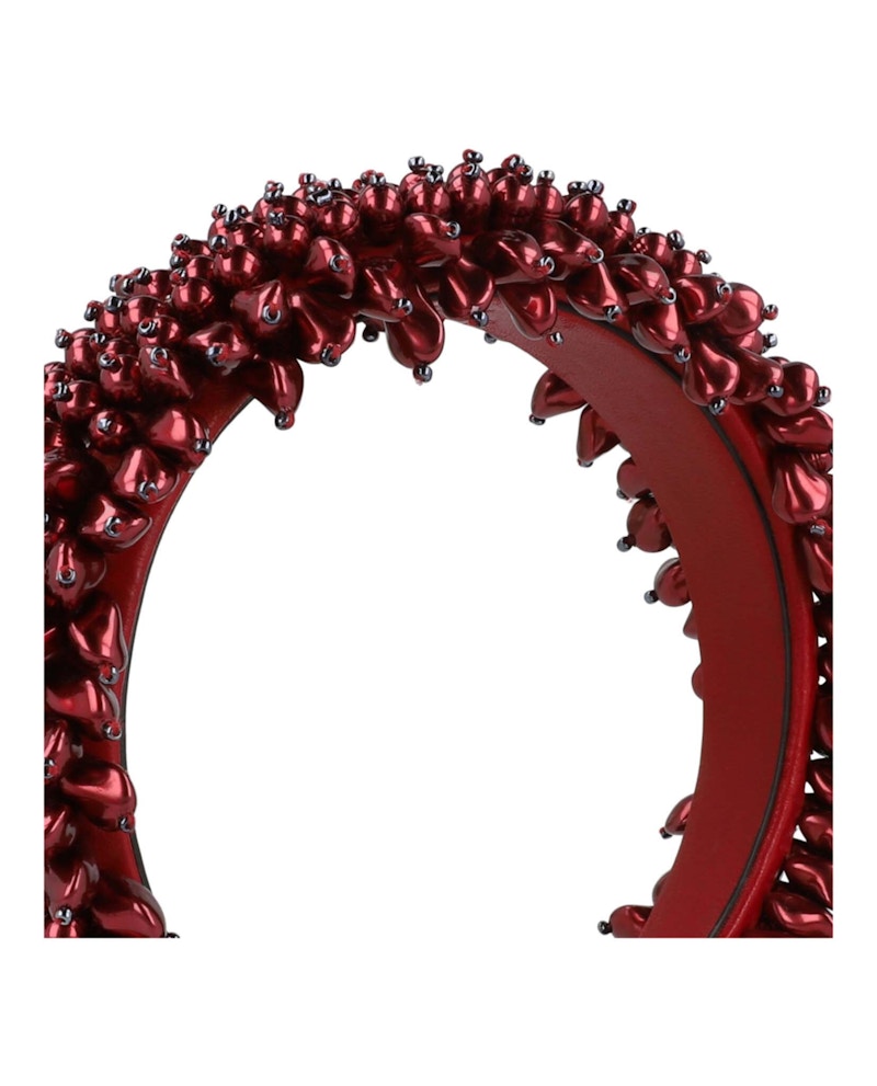 Gucci Beaded Headband Red