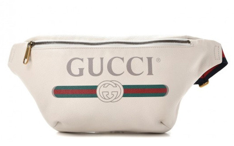Gucci Belt Bag Gucci Print Grained White