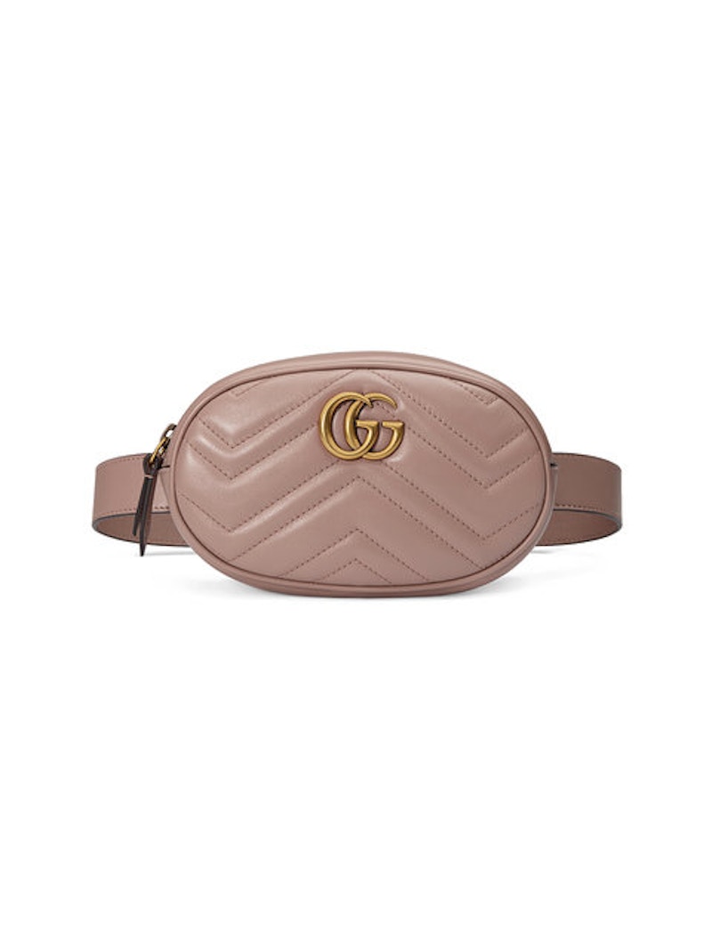 Gucci GG Marmont Belt Bag Matelasse Dusty Pink