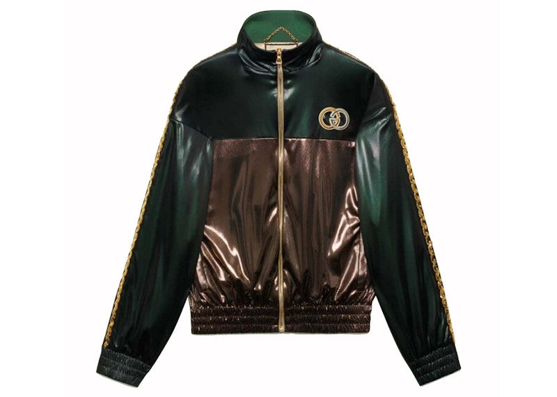 Gucci Bi-Color Logo Jacket Green/Brown