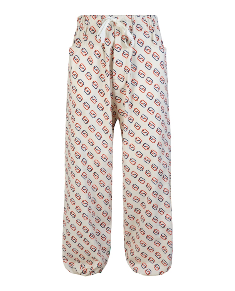 Gucci Bi-Material Jogging Pants Ivory/Red